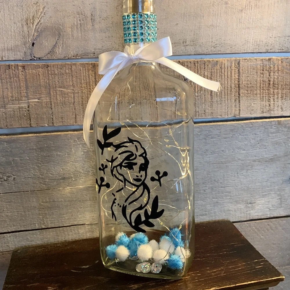 Elsa character bottle lantern